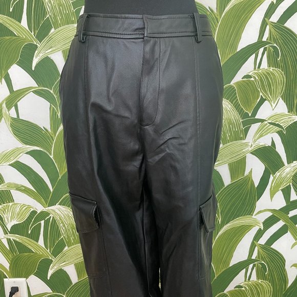 Zara Cargo "Leather" Trousers - Picture 1 of 6